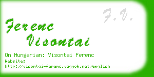 ferenc visontai business card